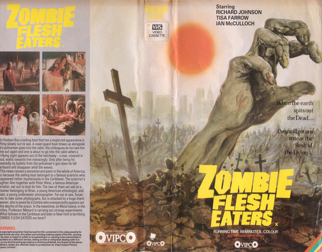 ZOMBIE FLESH EATERS VHS COVER