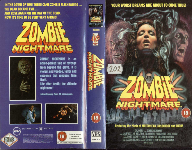 ZOMBIE NIGHTMARE VHS COVER