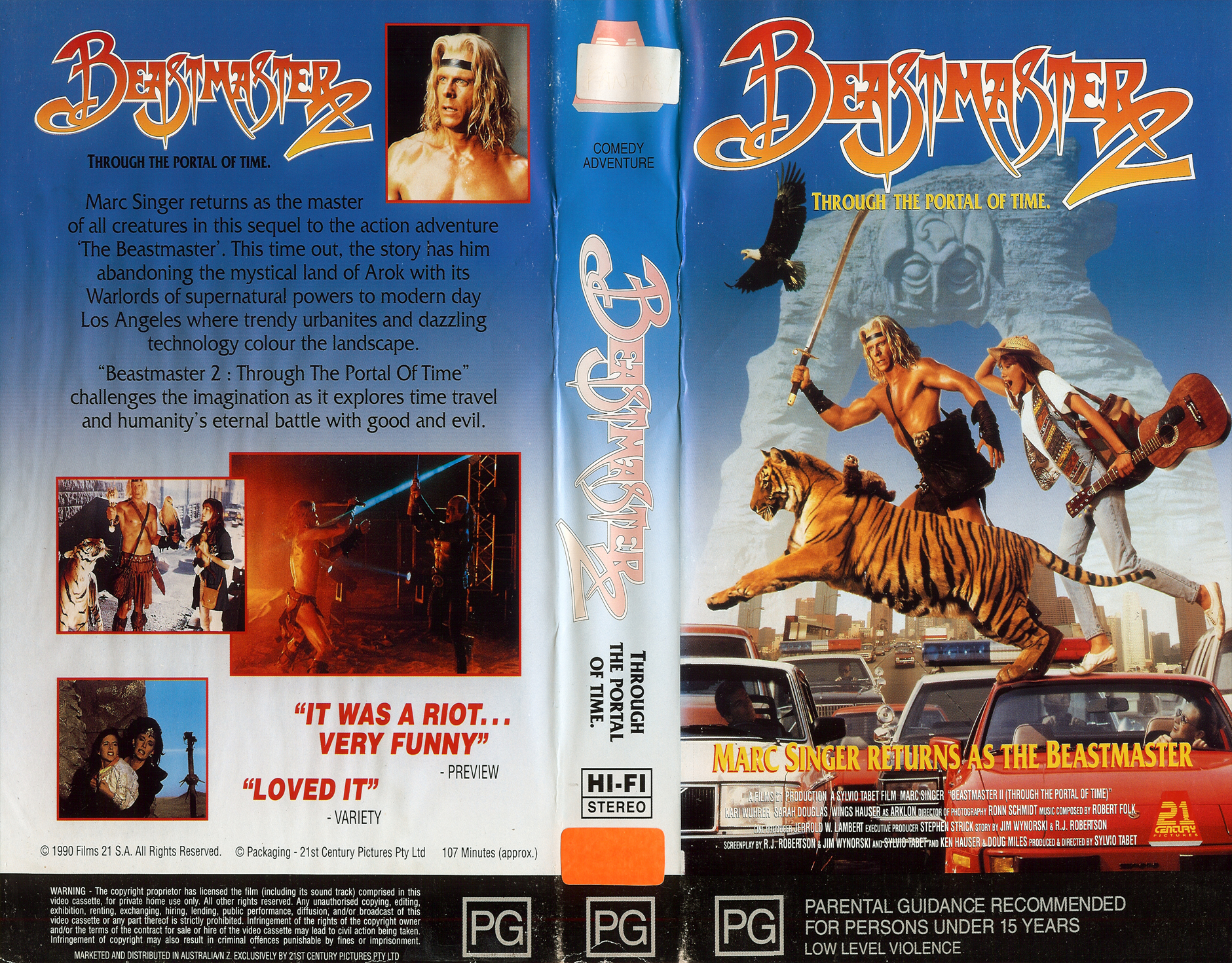 December 19 2011 VHS cover scan - click for high res version beastmaster 2 ...