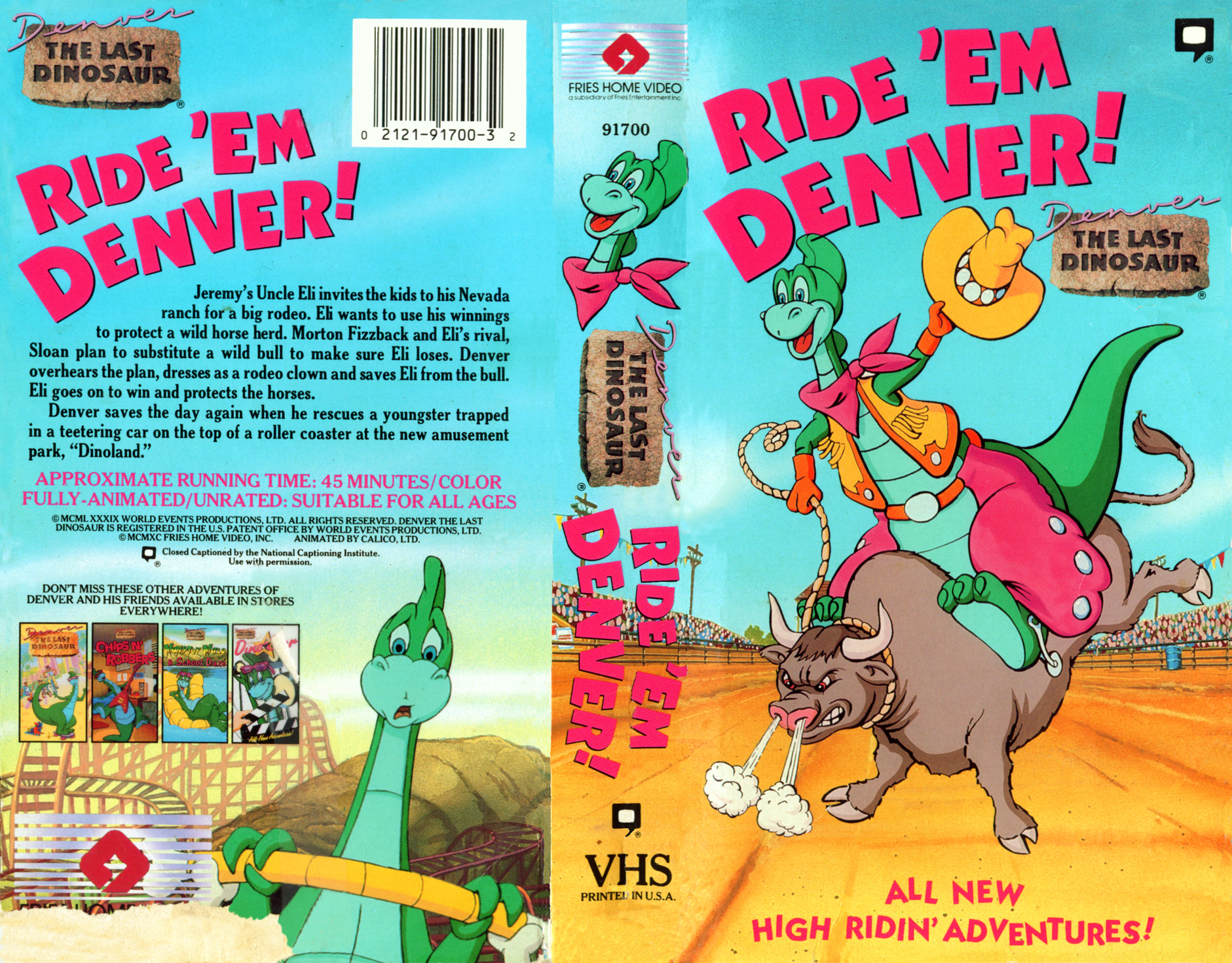 September 12 2011 VHS cover scan - click for high res version denver the la...
