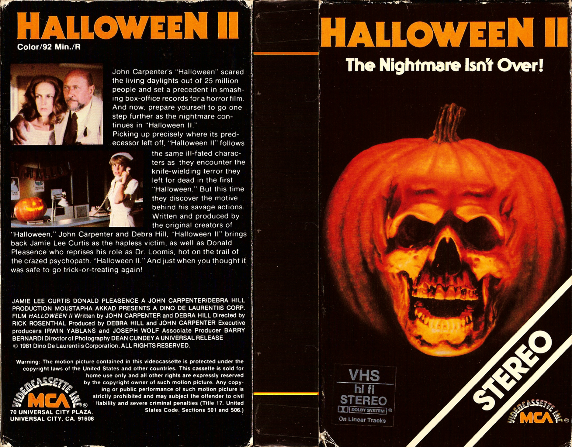 November 10 2011 VHS cover scan - click for high res version halloween 2.