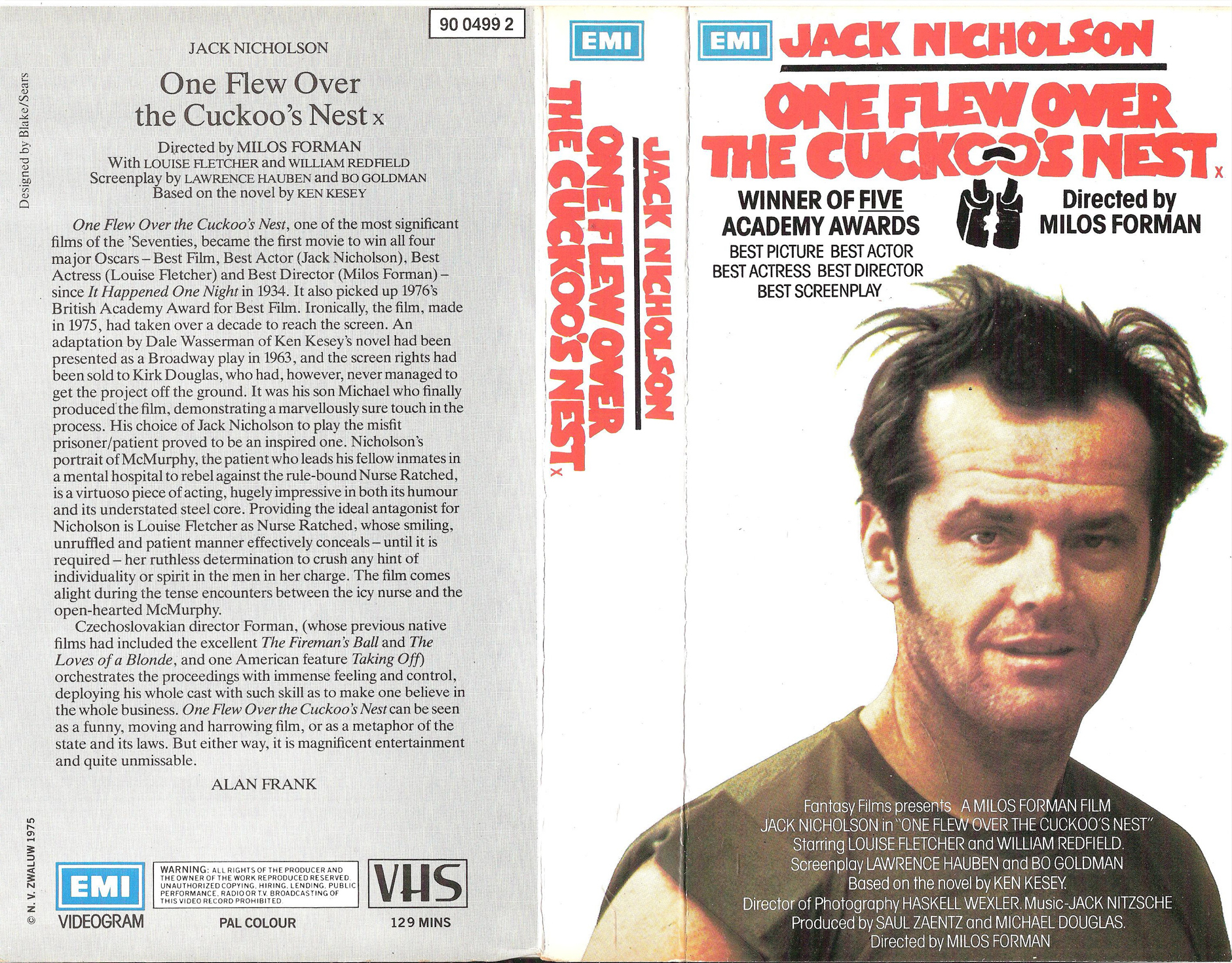 December 20 2011 VHS cover scan - click for high res version one flew over the...