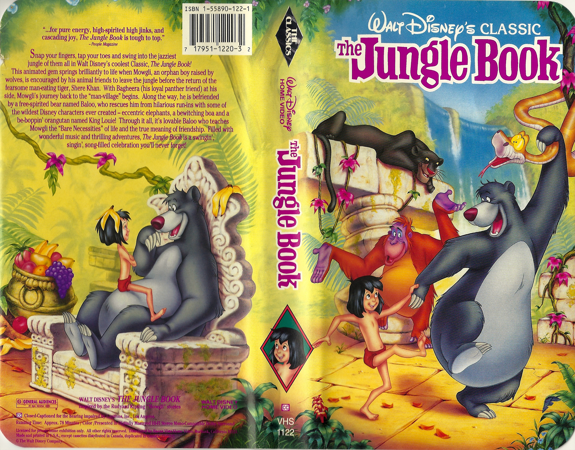 May 19 2011 VHS cover scan - click for high res version the jungle book.