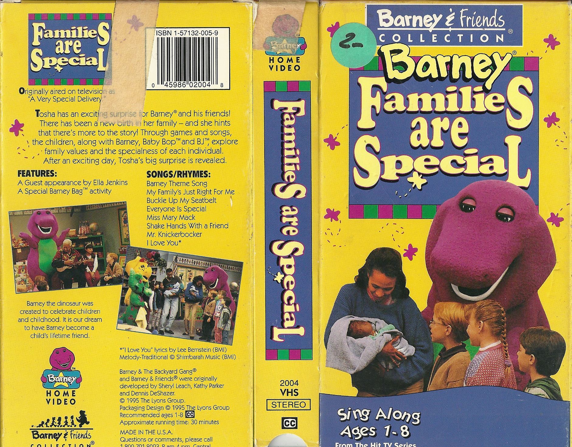 October 9 2011 VHS cover scan - click for high res version barney : familie...
