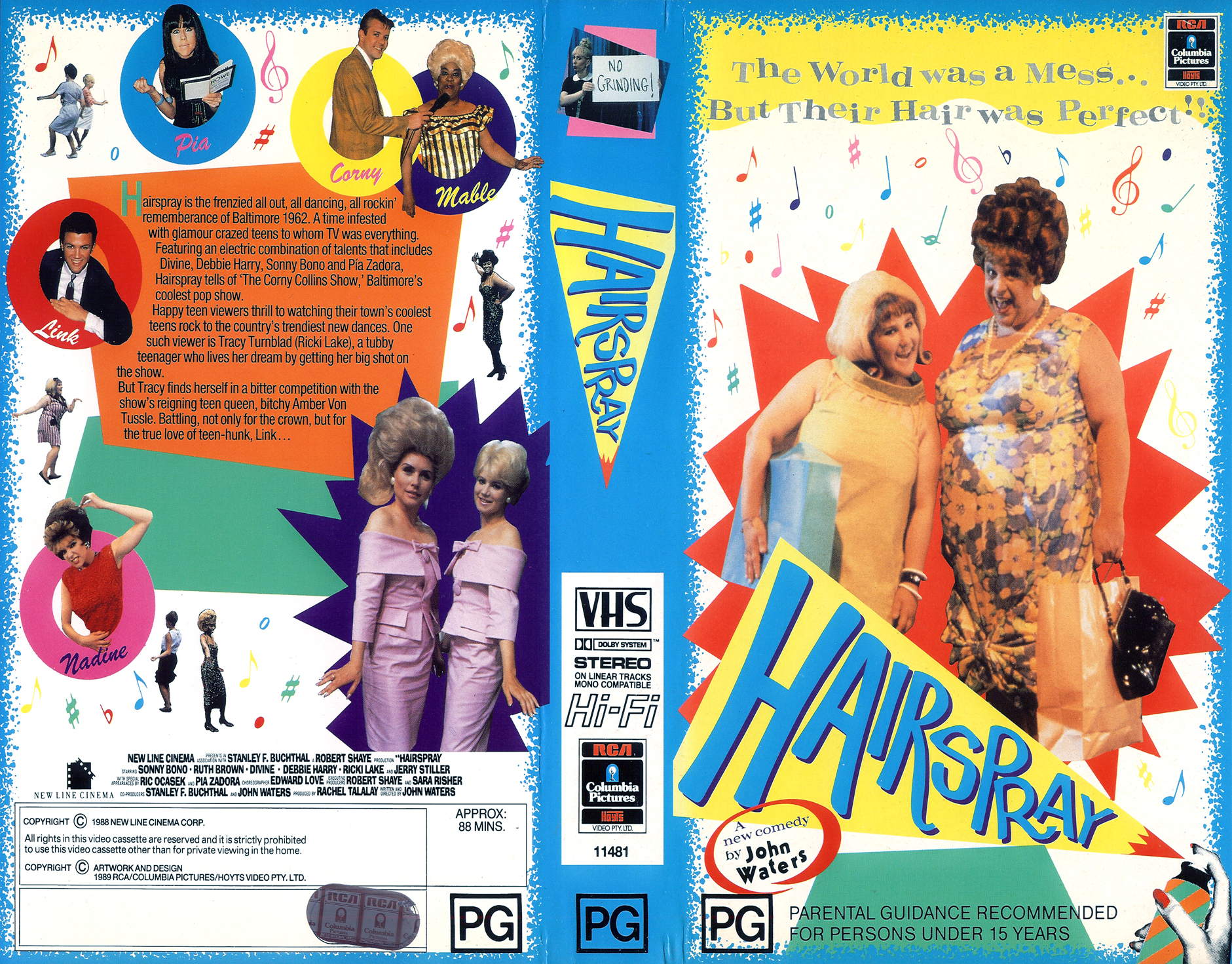 October 18 2011 VHS cover scan - click for high res version hairspray - sub...